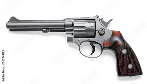 Antique-Style Wheel Gun with Wood Grip