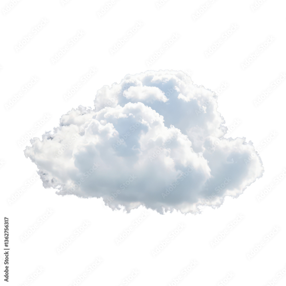 White Clouds on Transparent Background, Generative AI White Clouds on Transparent Background, Generative AI