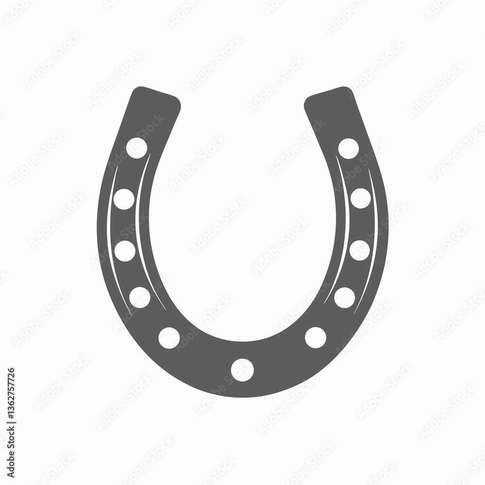 Simple Minimalist Horseshoe Icon Vector. Simple Minimalist Horseshoe Icon Vector.