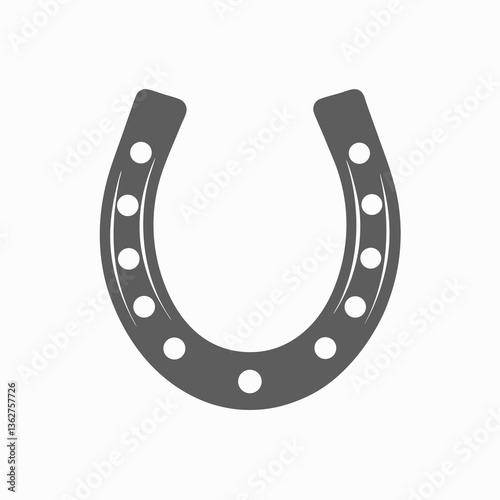 Simple Minimalist Horseshoe Icon Vector.
