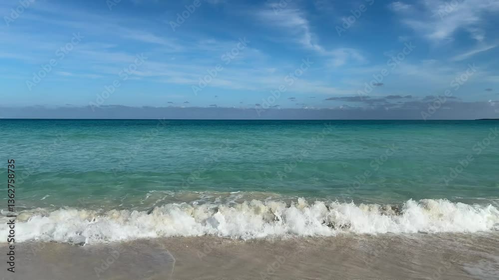 Beautiful beach landscape, with turqouise sea and blue sky in Cayo Santa Maria, Cuba Beautiful beach landscape, with turqouise sea and blue sky in Cayo Santa Maria, Cuba
