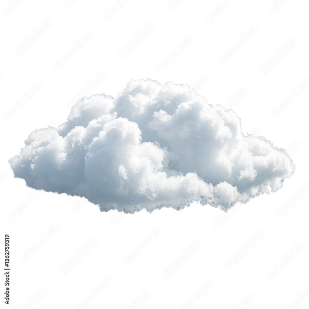 White Clouds on Transparent Background, Generative AI White Clouds on Transparent Background, Generative AI