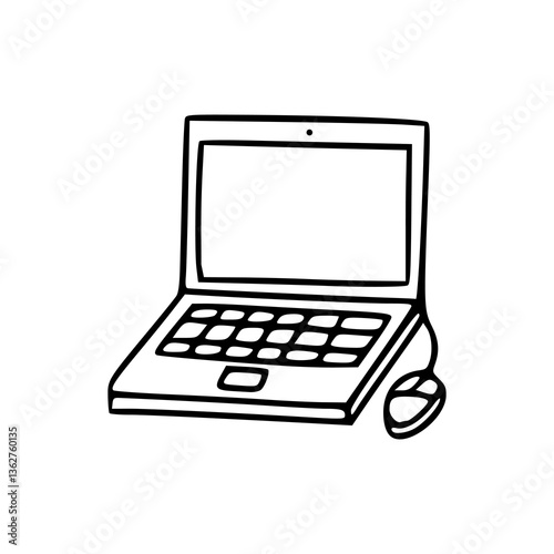 simple notebook line art