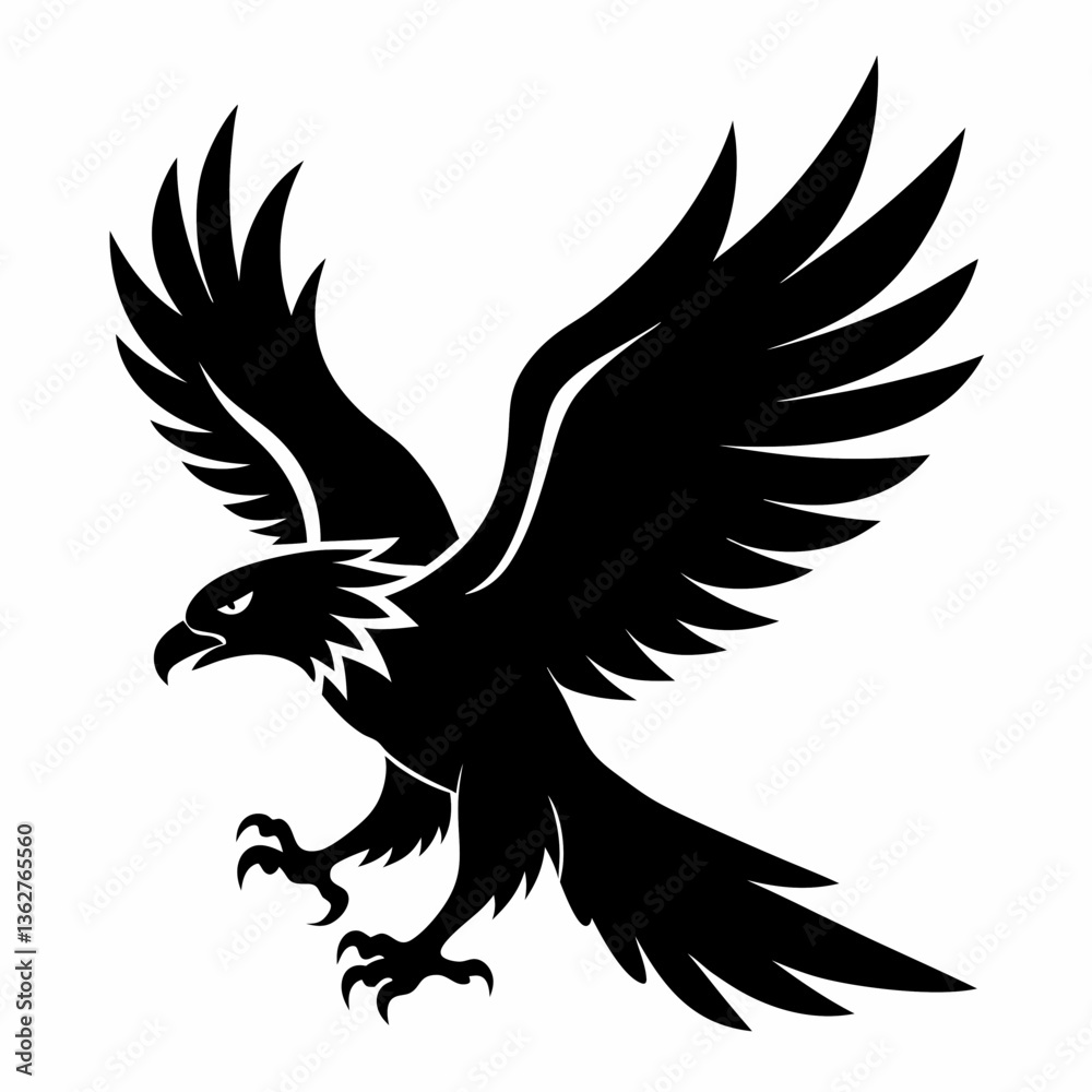 Fototapeta premium flying eagle silhouette