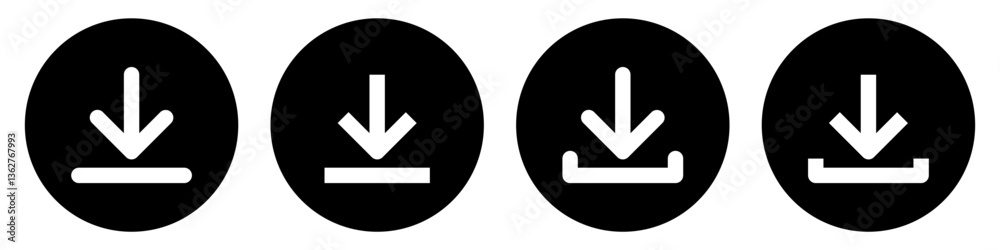 Download icon set simple design Download icon set simple design
