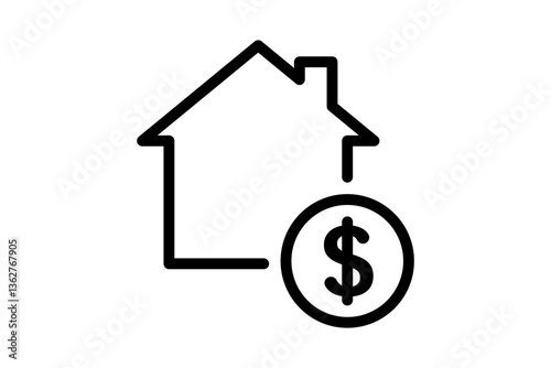 House heating icon simple design