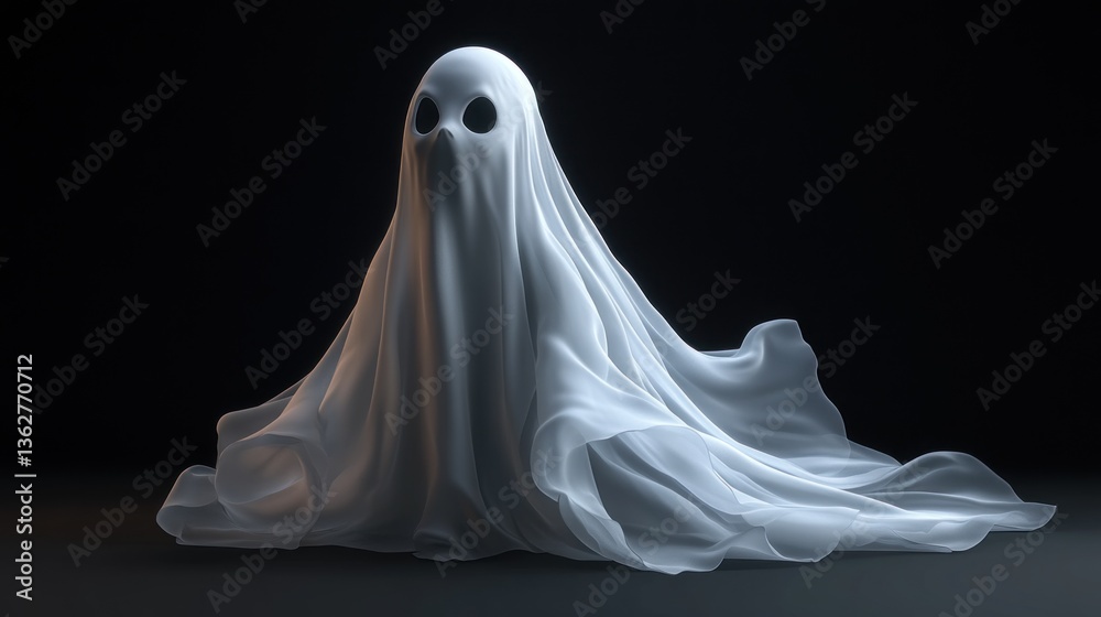 Ethereal Ghost: A Spectral Figure in a Dark Studio Ethereal Ghost: A Spectral Figure in a Dark Studio