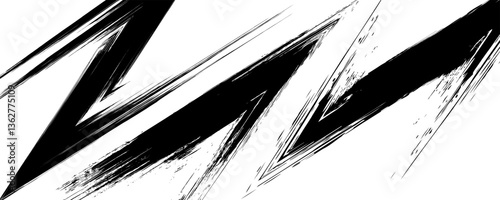 Black brush stroke set isolated on white background. Trendy brush stroke vector for black ink paint, grunge backdrop, dirt banner, watercolor design and dirty texture. Brush stroke vector illustration