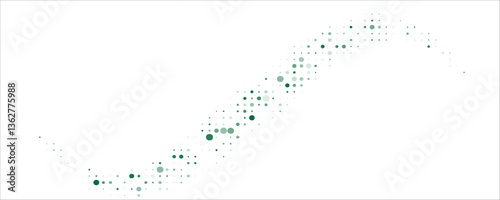Halftone Dots Light Green Vector Layout With Circle Shapes. Blurry Decorative Design In Abstract Style With Bubbles.