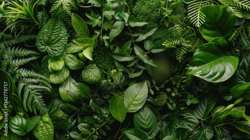Wallpaper Mural Lush Green Tropical Foliage Texture for Nature Backgrounds and Designs Torontodigital.ca