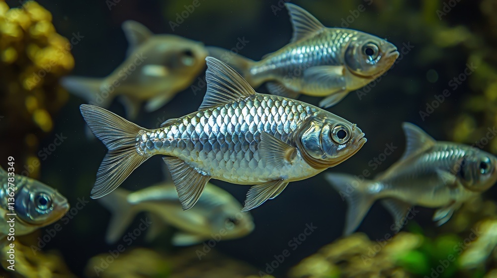 Fototapeta premium Illuminated serenity: Window shadow patterns in an empty room's corner