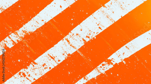 Vibrant orange grunge texture with chaotic contrast for artistic design