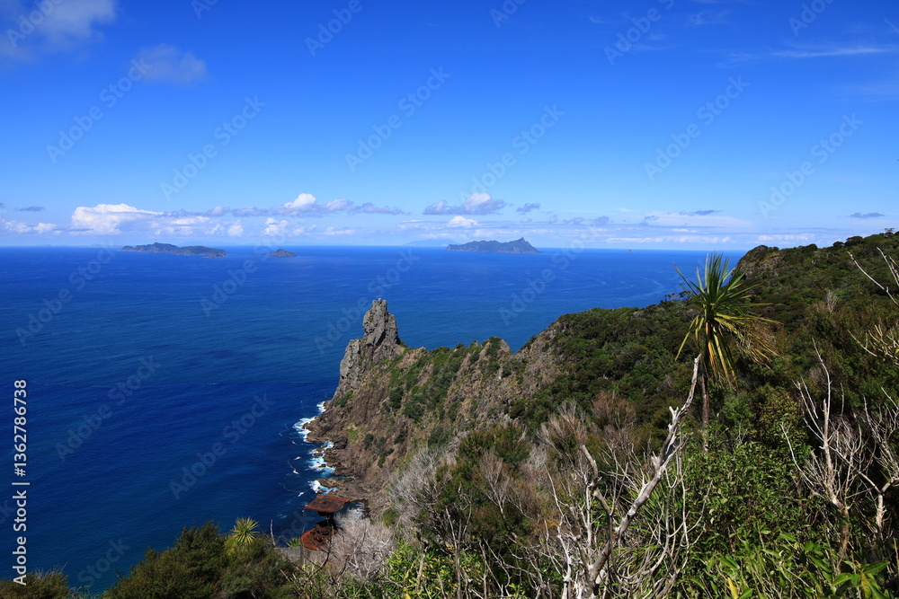 Fototapeta premium Bream Head is a promontory on the east coast of Northland in the North Island of New Zealand