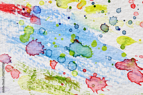 Close-up of colorful abstract watercolor