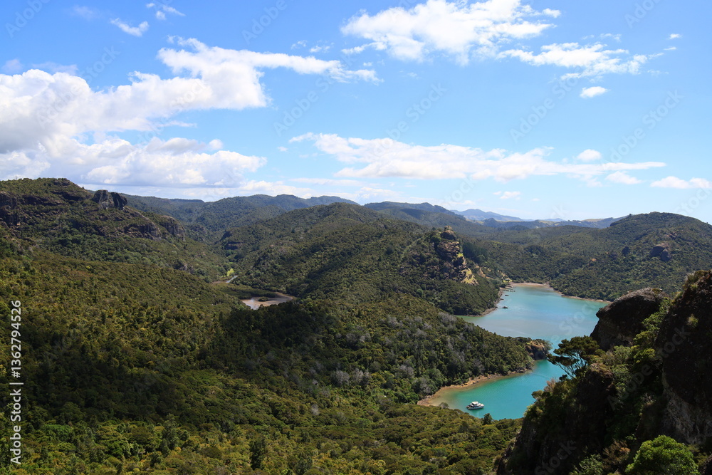 Obraz premium Duke's nose is a hiking trail located in Totara North in the Northland of New Zealand