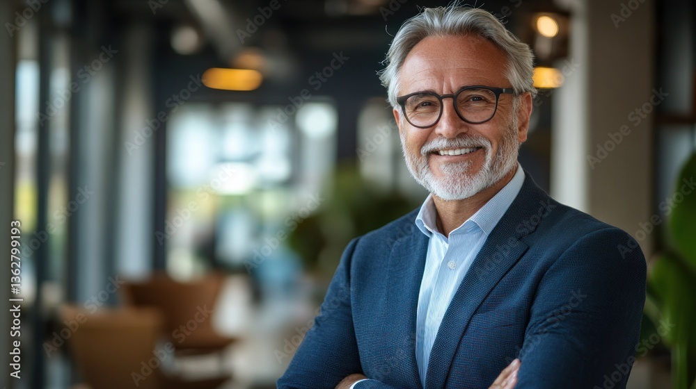 Fototapeta premium Portrait of a Confident and Successful Mature Businessman