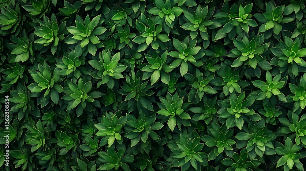 Lush Green Foliage Texture: A Vibrant Summer Garden Close-Up AI Generated