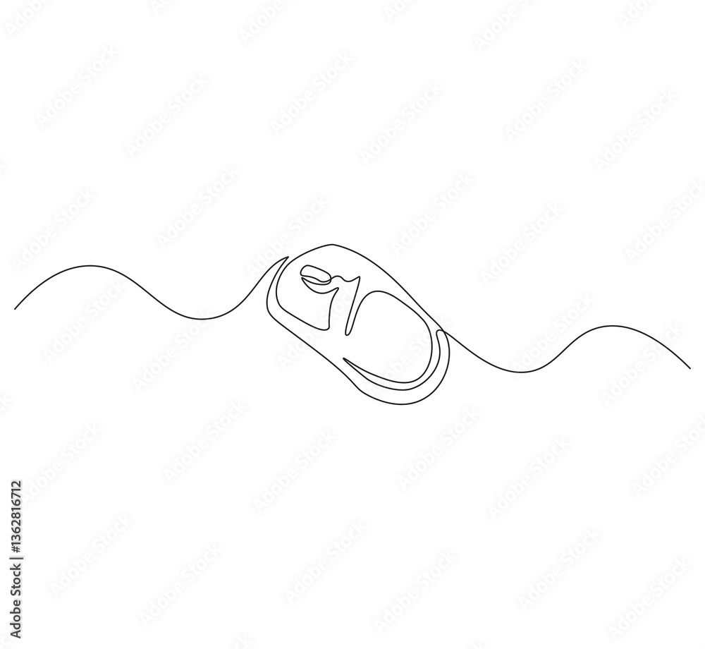 Obraz premium Mouse outline drawing illustration. Continuous line draw mouse for laptop, pc vector.