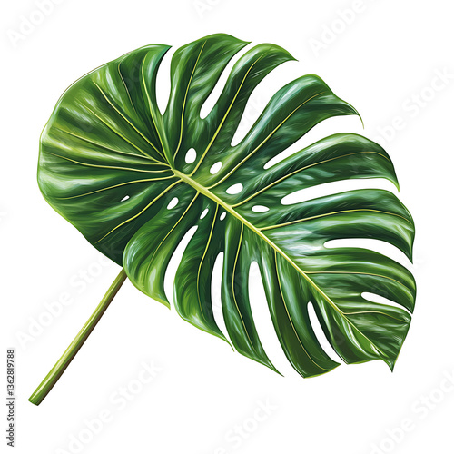 illustrations of various trees, leaves, grasses, and botanical elements on white background.