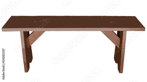 Wooden bench