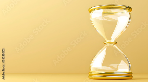 A close-up of an hourglass, symbolizing the passage of time, with sand flowing through, representing the fleeting nature of moments and the inevitability of change.
