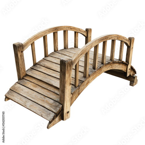 Wallpaper Mural Small wood bridge isolated for garden design, landscaping, or fairytale illustration Torontodigital.ca