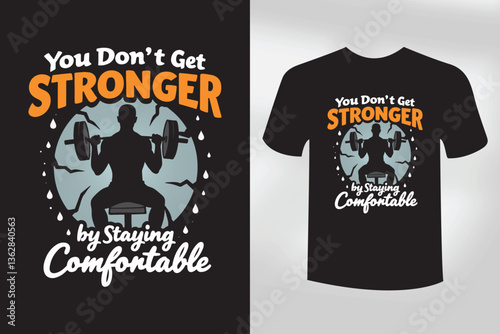 Strength Through Challenges Motivational T Shirt Design