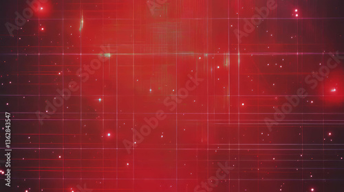Vibrant red textured background with abstract light patterns for digital design