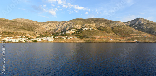 Obraz na płótnie The northern side of Amorgos island. Aegiali village. Cyclades, Greece w salonie