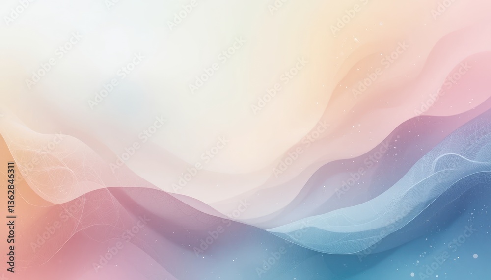 Fototapeta premium Flowing abstract background design digital art soft colors creative space aesthetic view visual inspiration