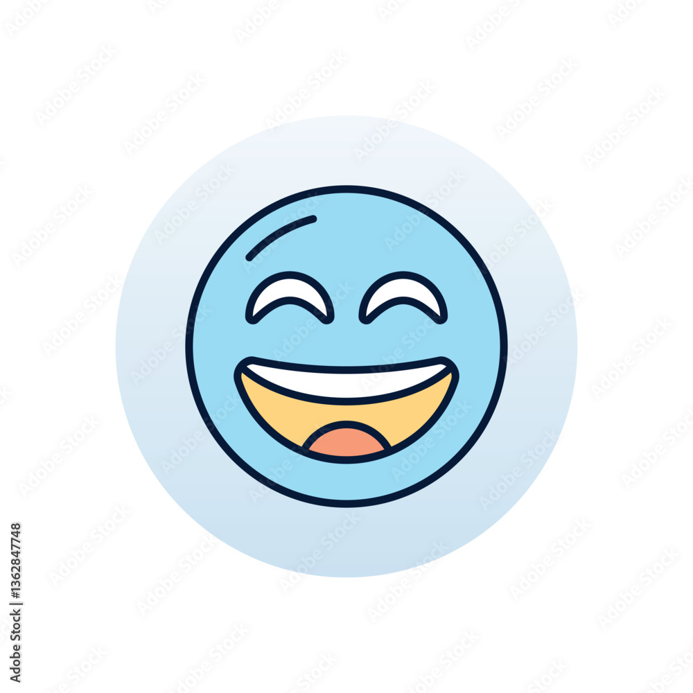 Obraz premium Grinning Vector icon
