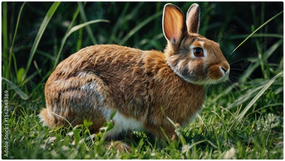 Fototapeta premium rabbit in the grass