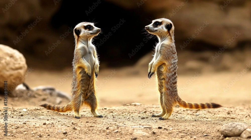Fototapeta premium Captivating Meerkats in Their Natural Habitat