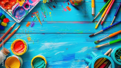 Colorful Pre-school Poster Background: Inspiring Learning and Play for Young Minds 