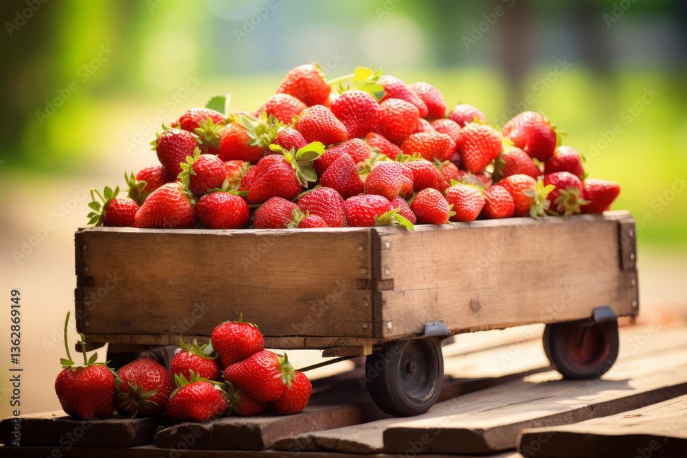 healthy fruits in market on blur background