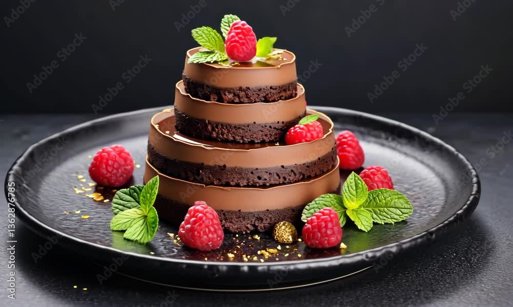 chocolate cake with strawberry