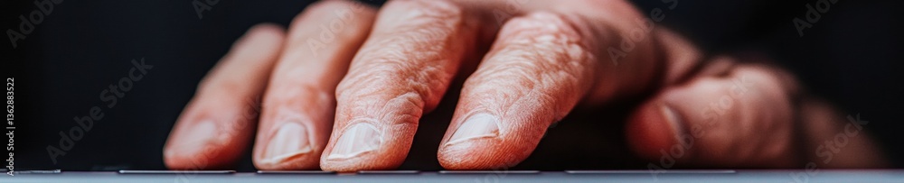 Minimalist Ergonomic Workspace Aged Hands Navigating Digital Productivity in Soft Light - Capturing Intergenerational Remote Work Dynamics Minimalist Ergonomic Workspace Aged Hands Navigating Digital Productivity in Soft Light - Capturing Intergenerational Remote Work Dynamics