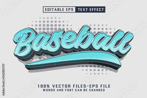 Baseball Vintage Text - Editable Text Effect
