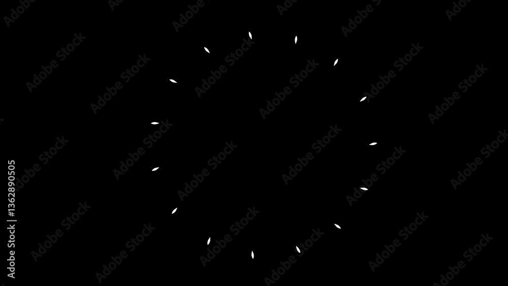 Circles fireworks explosion line shape blast, ellipse blast green screen animation. line circle animation explosion white. 4K Cartoon Firework Animation. Fast movement of modern circles effects