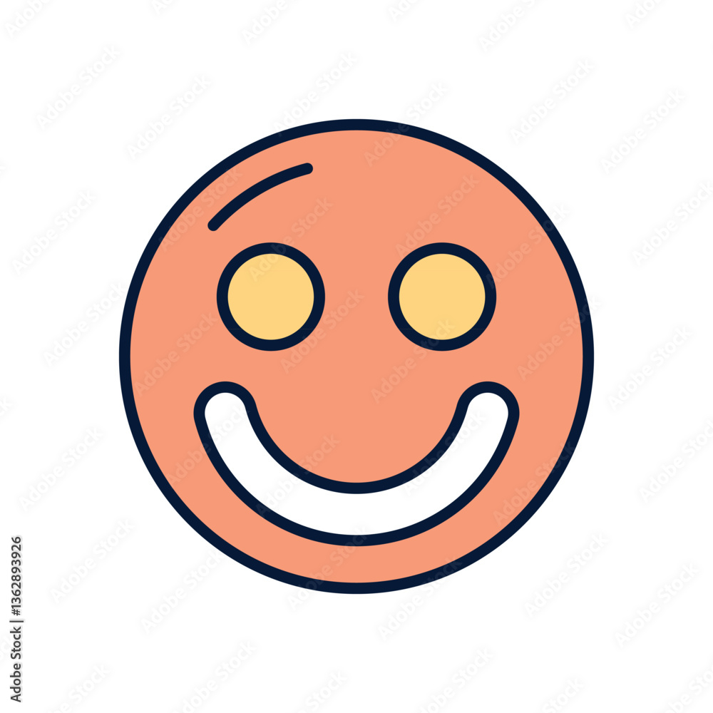 Fototapeta premium Happy Vector icon