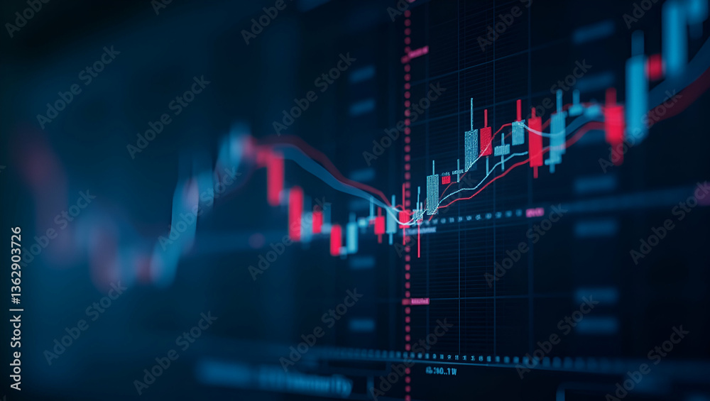 Understanding Bearish and Bullish Trends: A Flat Wireframe Illustration for Stock Market Trading Understanding Bearish and Bullish Trends: A Flat Wireframe Illustration for Stock Market Trading