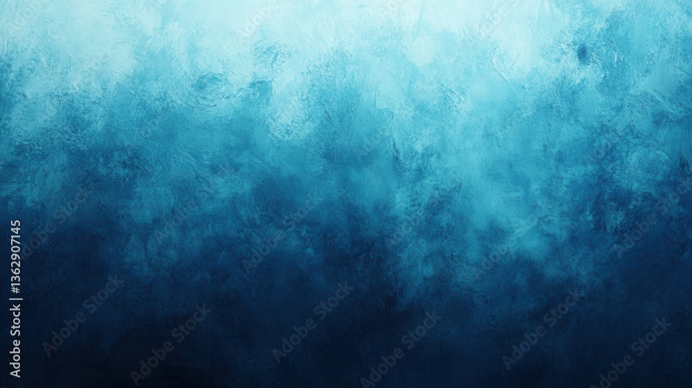 Fototapeta premium Artistic Abstract Blue Gradient Background with Brush Strokes and Texture for Creative Design Projects