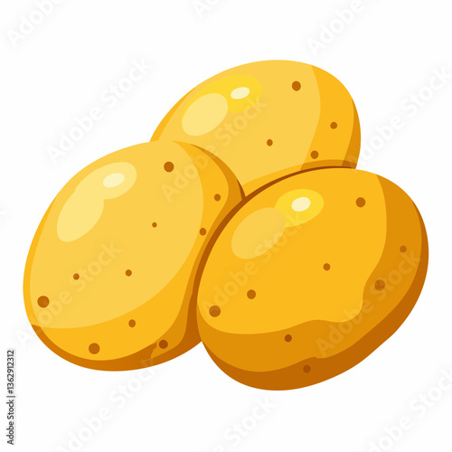 vector illustration of a  potato