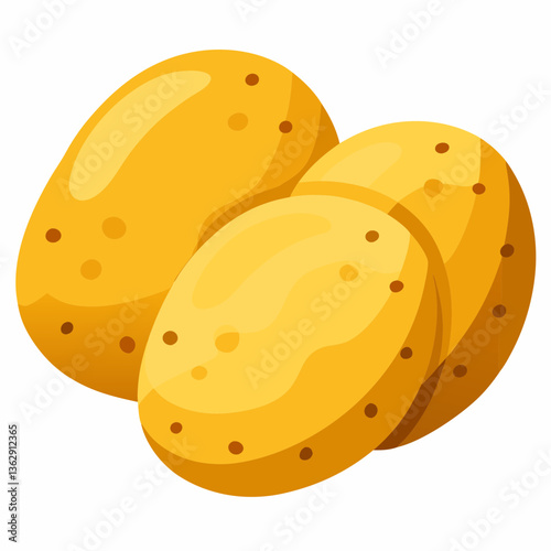 vector illustration of a  potato