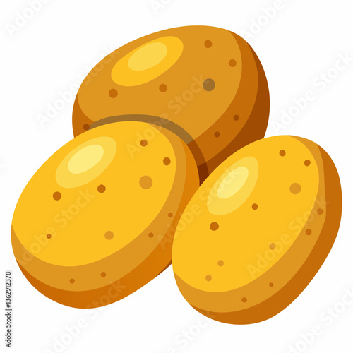 vector illustration of a  potato