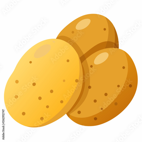 vector illustration of a  potato