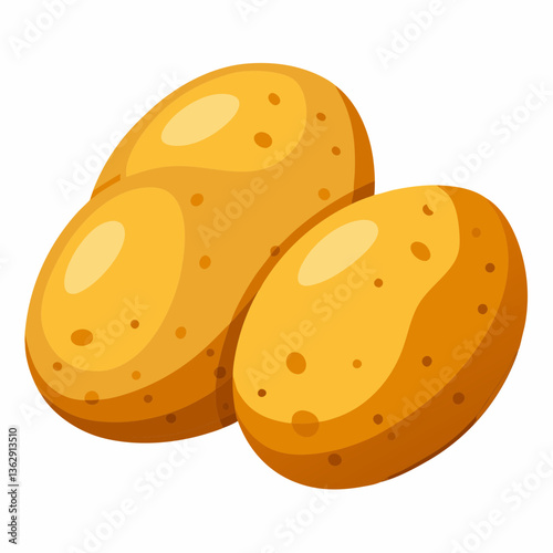 vector illustration of a  potato