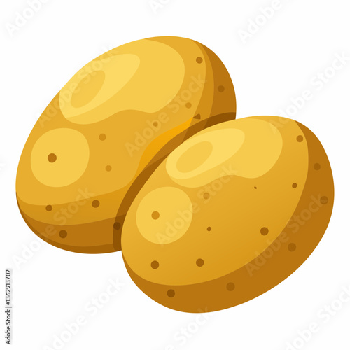 vector illustration of a  potato