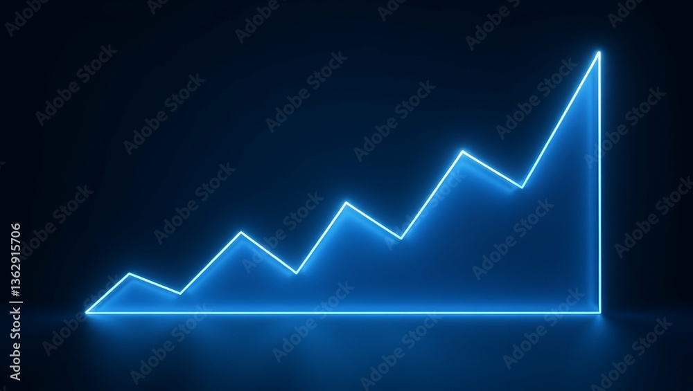 Abstract Glowing Blue Growth Chart: Low Polygon Particle Triangle Style Wireframe with Light Connections - A Cute Vector Illustration for Smart Business Concepts Abstract Glowing Blue Growth Chart: Low Polygon Particle Triangle Style Wireframe with Light Connections - A Cute Vector Illustration for Smart Business Concepts