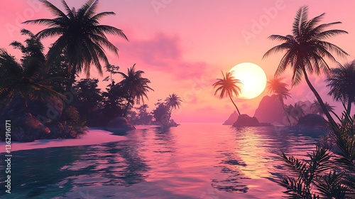 Peaceful Ocean View with Soft Sunset Colors and Calm Coastal Waters